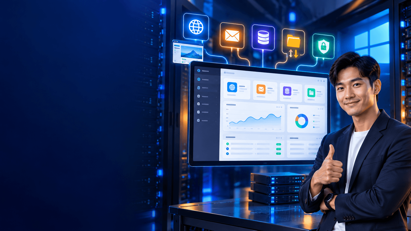 ภาพประกอบแนวทางใช้งาน Plesk Panel เพื่อจัดการ Windows Hosting